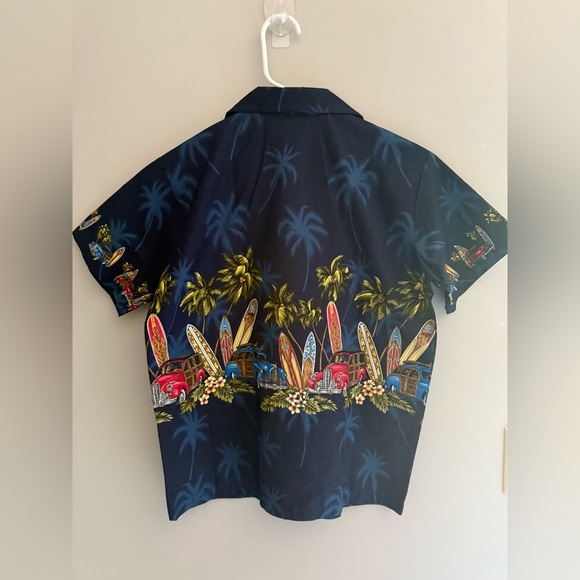 Pacific Legend Hawaiian Shirt Boys SZ L Button Up Short Sleeve Surf Board New - Picture 6 of 8